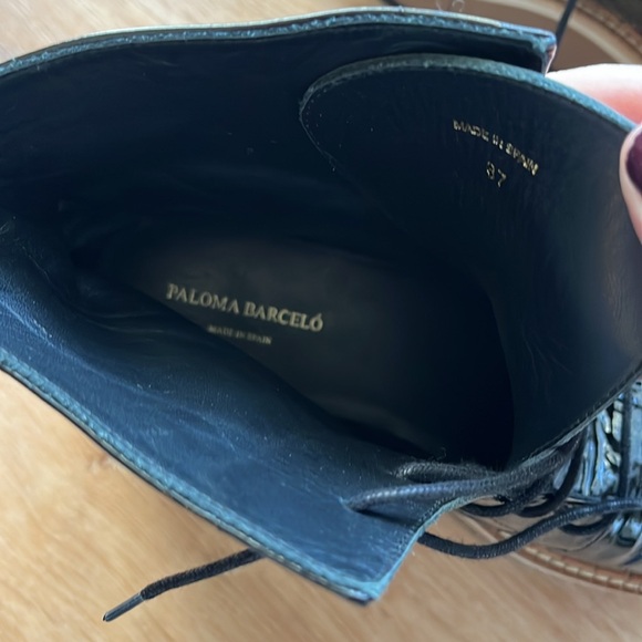 Paloma Barcelo patent leather lace up boots - Picture 5 of 6